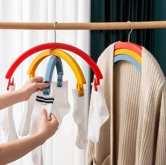 Colgador De Ropa Arcoíris Con Clip