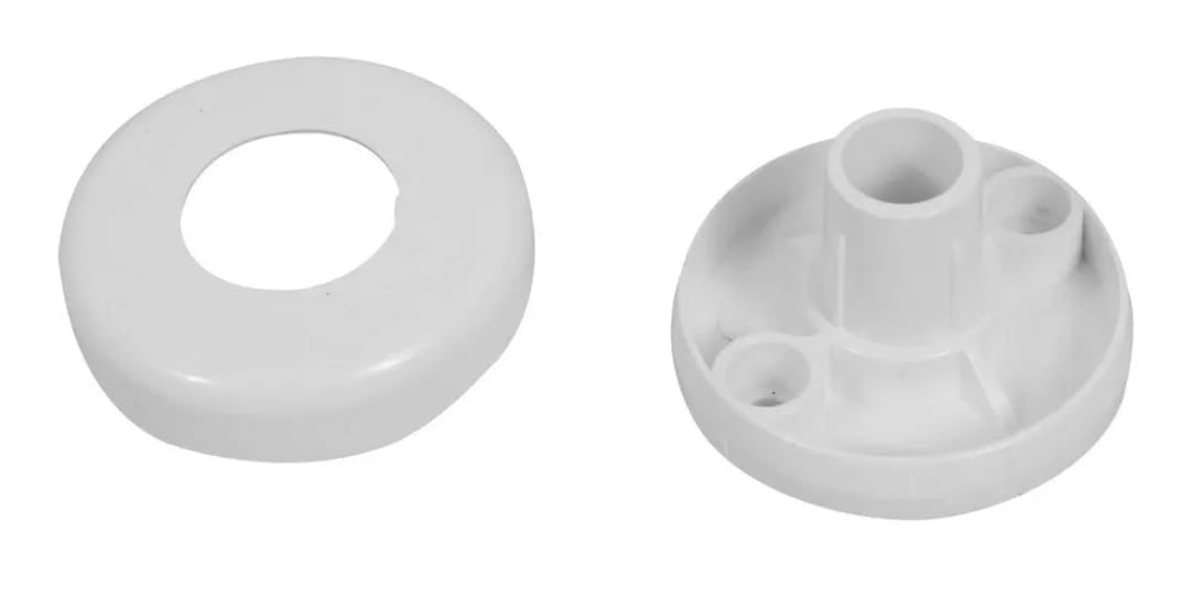 Soporte Barra Redondo Closet/cortina Blanco - 10 Uni + Tornillos