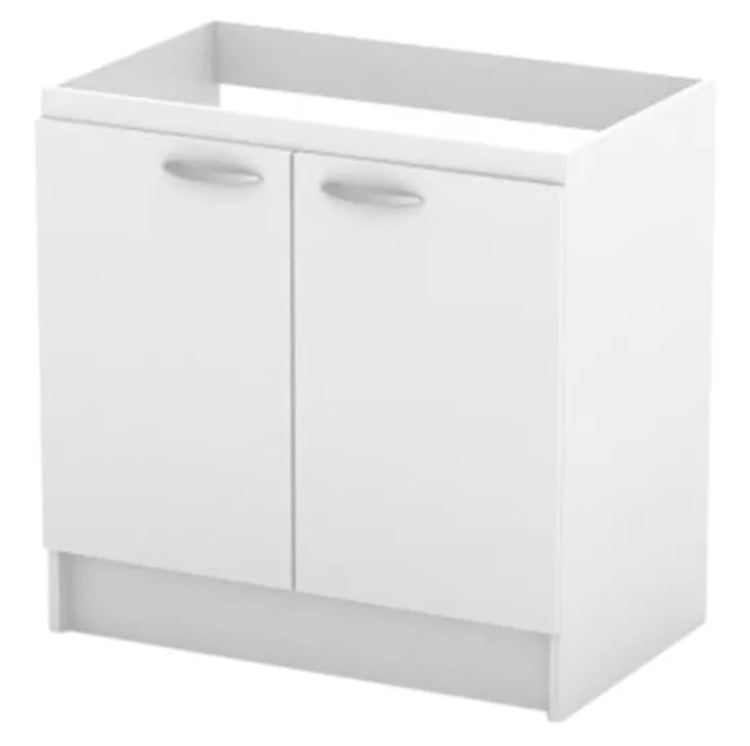Mueble Base Cocina 80 Cm Simple Blanco