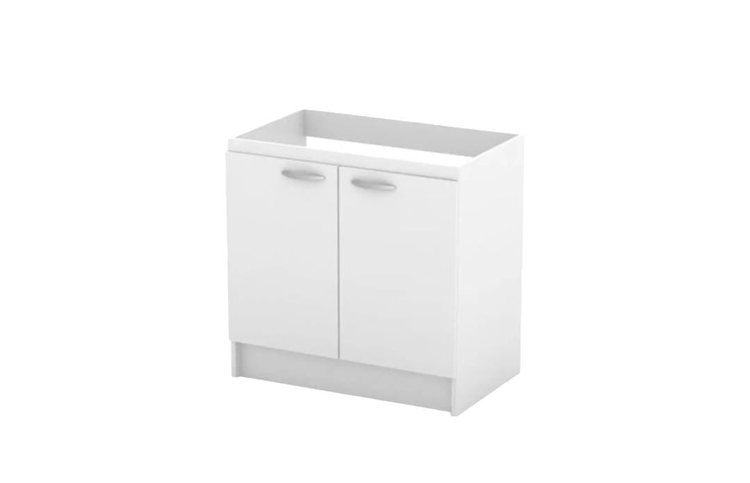 Mueble Base Cocina 80 Cm Simple Blanco