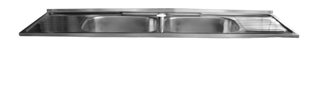 Lavaplatos De Acero Inoxidable 180x50 Cm - Genérica Plateado