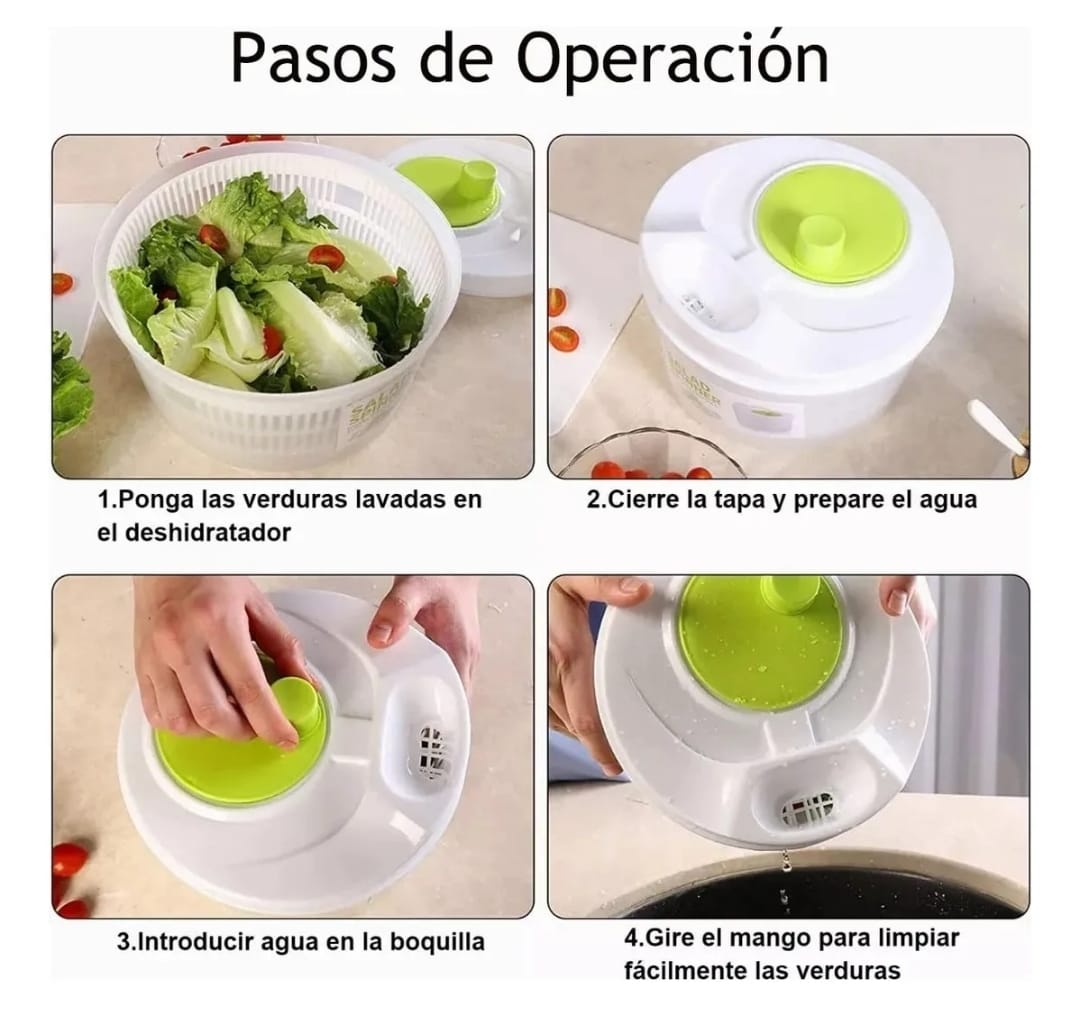 Escurridor De Ensalada Multifunción 3l Con Cuenco Y Colador
