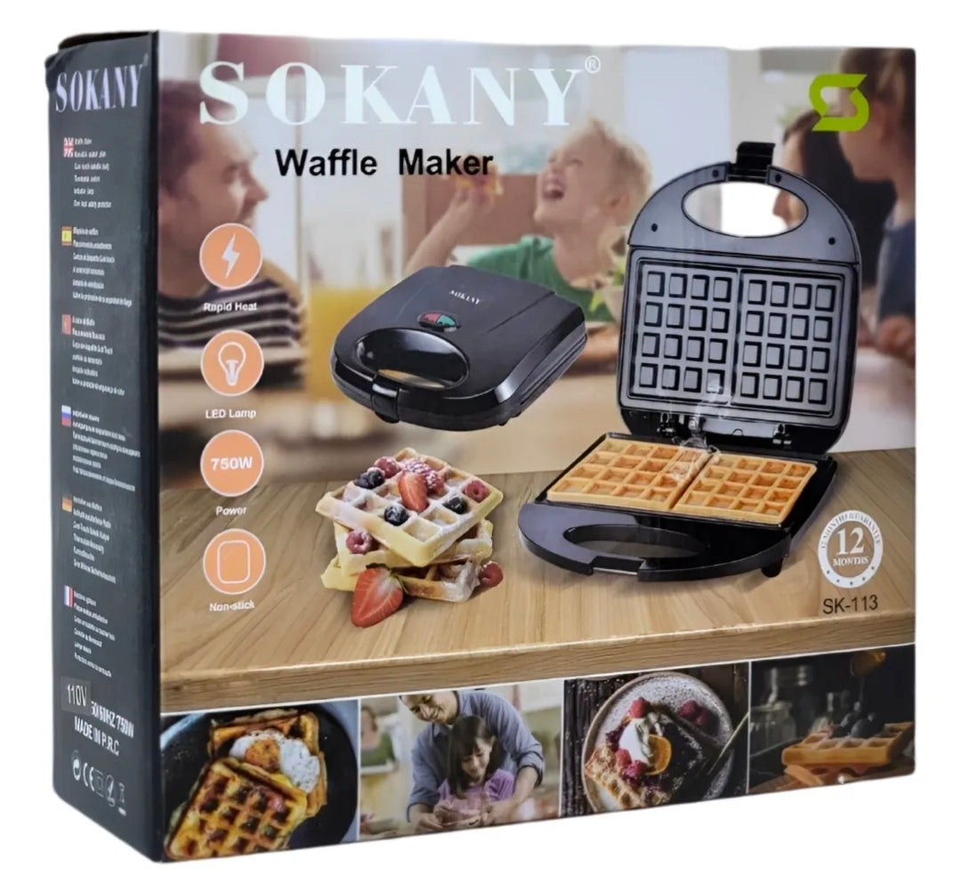 Waflera Sandwichera Maquina De Waffles Sk-113
