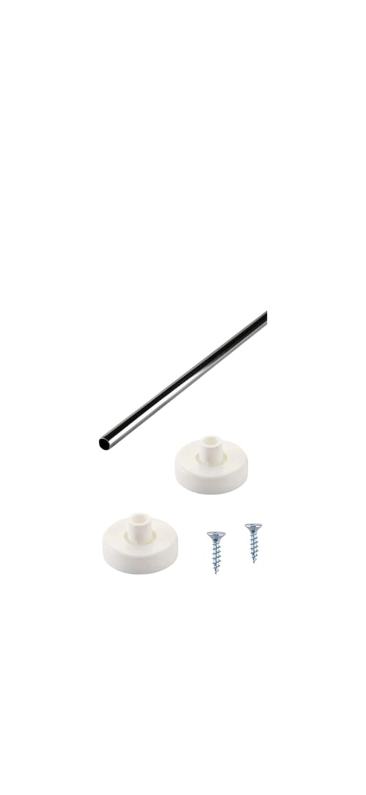 Pack Barra Closet 1000 Mm + Soportes + Tornillos.