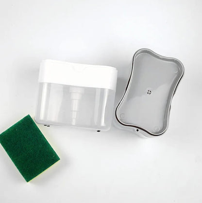 Dispensador Lavaloza Jabón Auto. Detergente Esponja Regalo