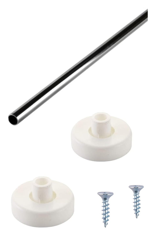 Pack Barra Closet 1000 Mm + Soportes + Tornillos.