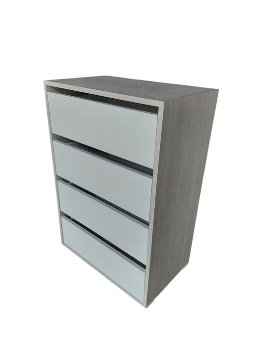 Mueble Cómoda Cajonera Bicolor 4 Cajones