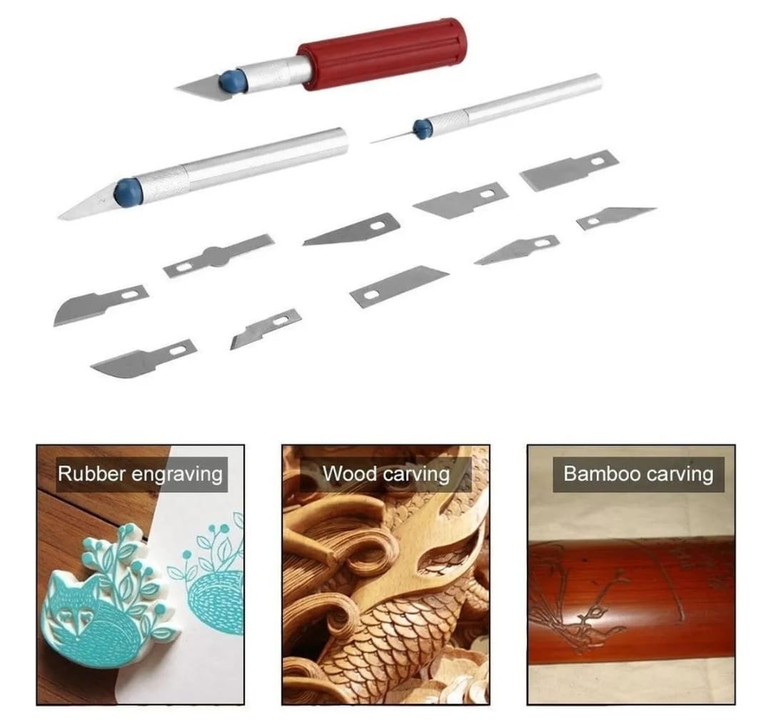 Bisturí Tipo Lápiz Cuchillo Precisión GEN Con Cuchillas Extra Manualidades