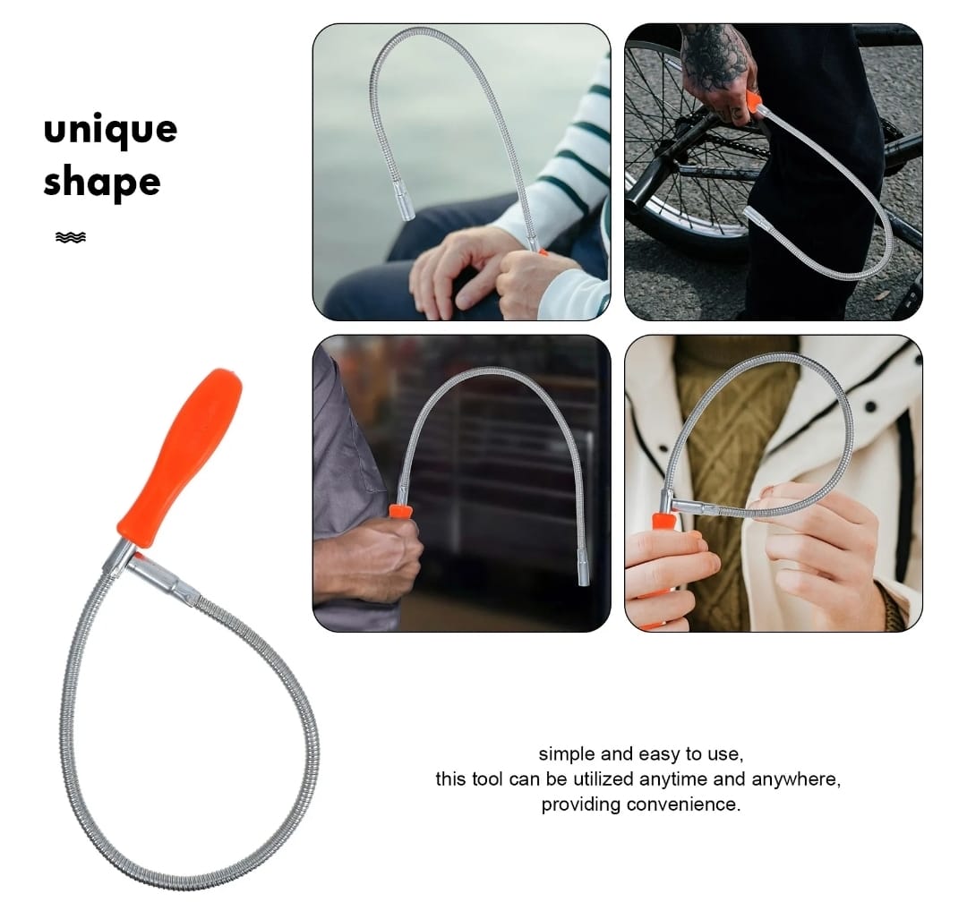 Recogedor Magnético Flexible 58 Cm Naranja