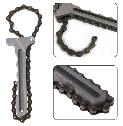 Llave Saca Filtro De Aceite A Cadena Ajustable Kmt