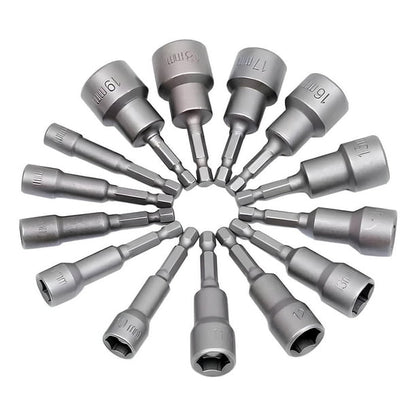 Set Juego De Dados Cabeza Hexagonal, Kmt 9 Piezas, 5 Mm-13mm Plateado