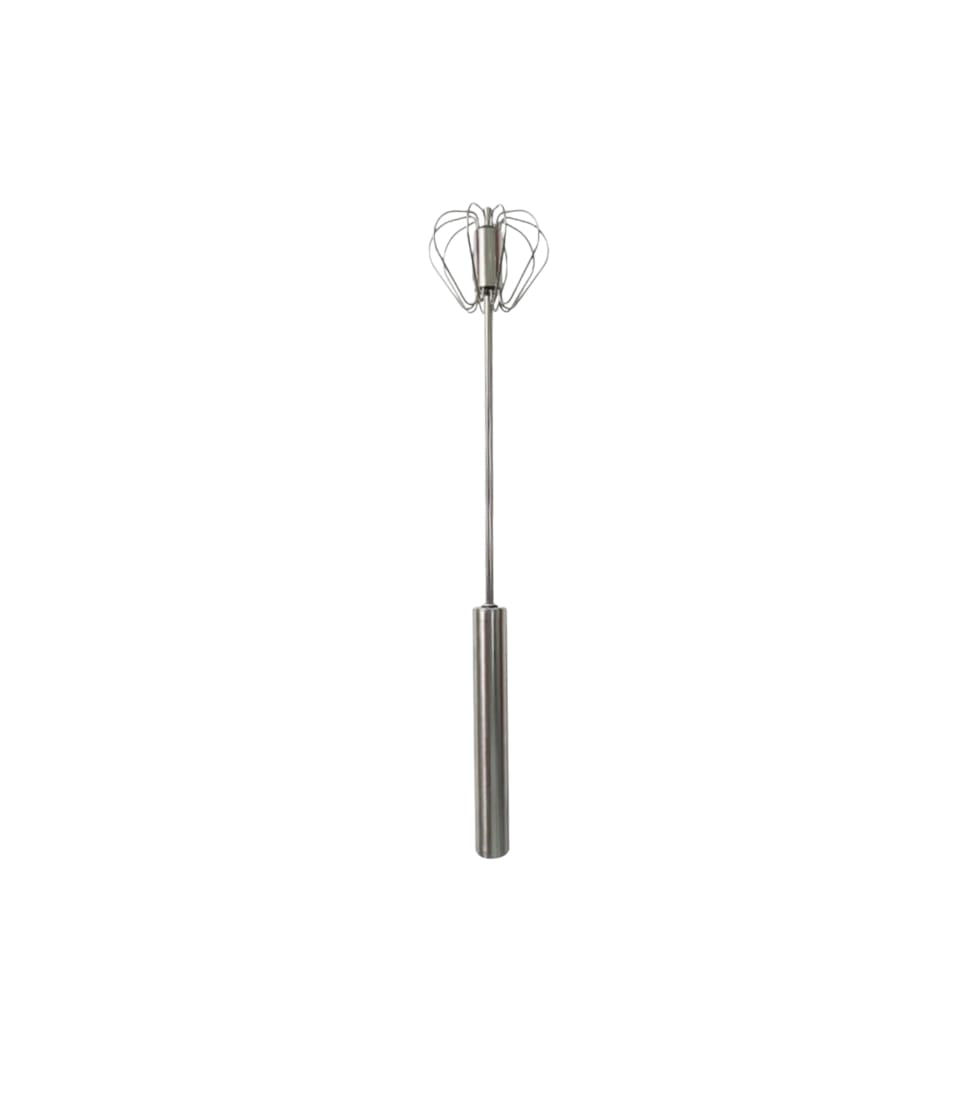 Batidor Semiautomático Acero Inoxidable Mezclador Plateado Plateado