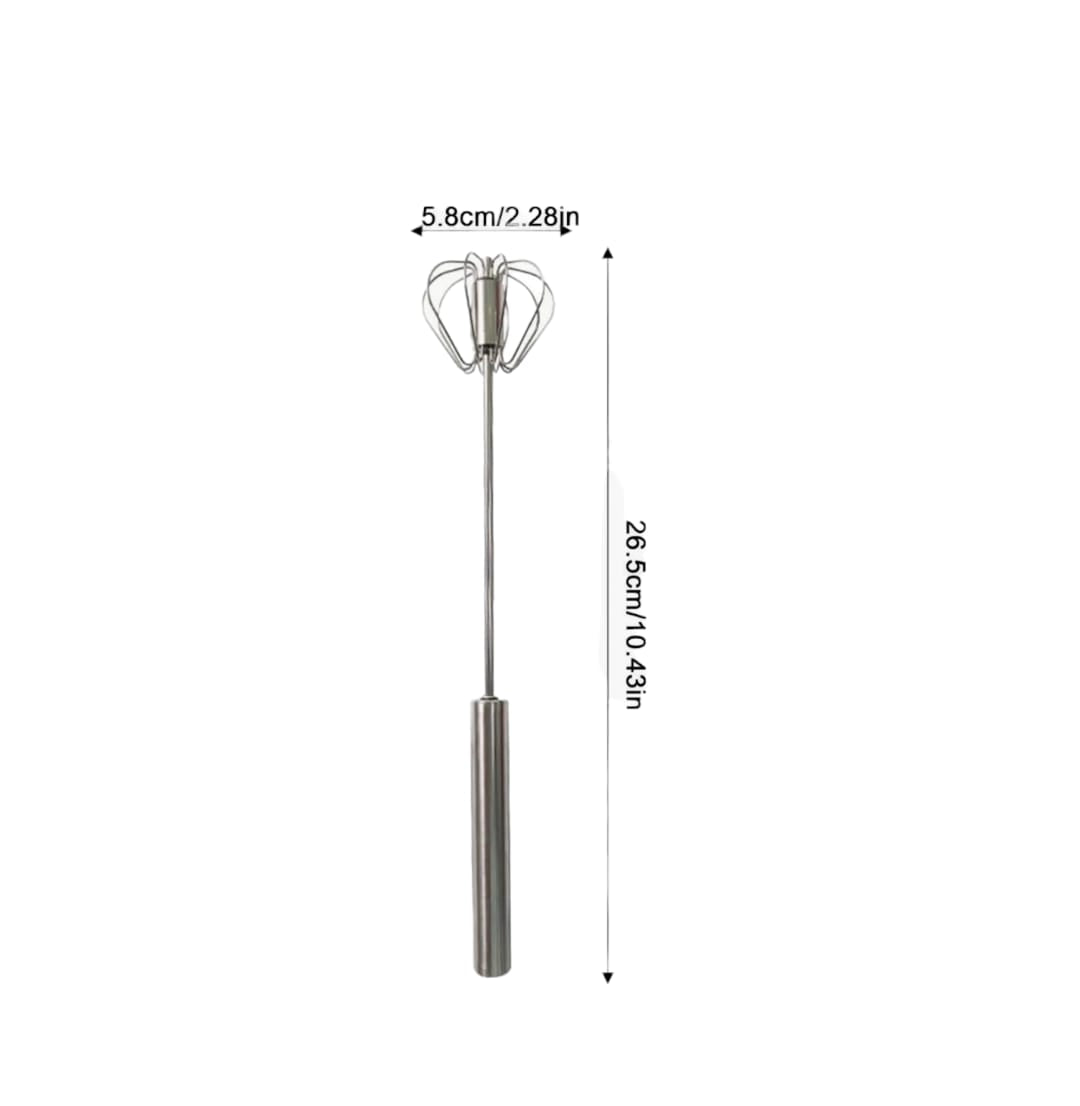 Batidor Semiautomático Acero Inoxidable Mezclador Plateado Plateado