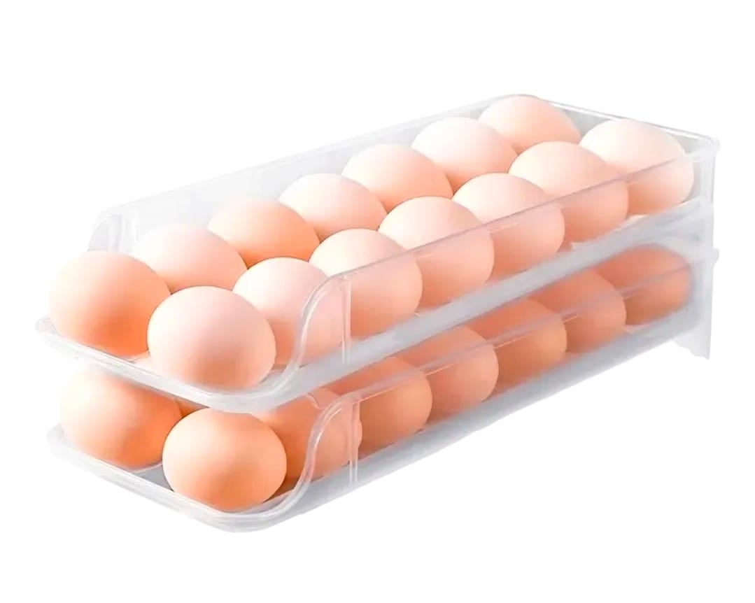Huevera De 2 Niveles Y Doble Fila, Para 28 Huevos