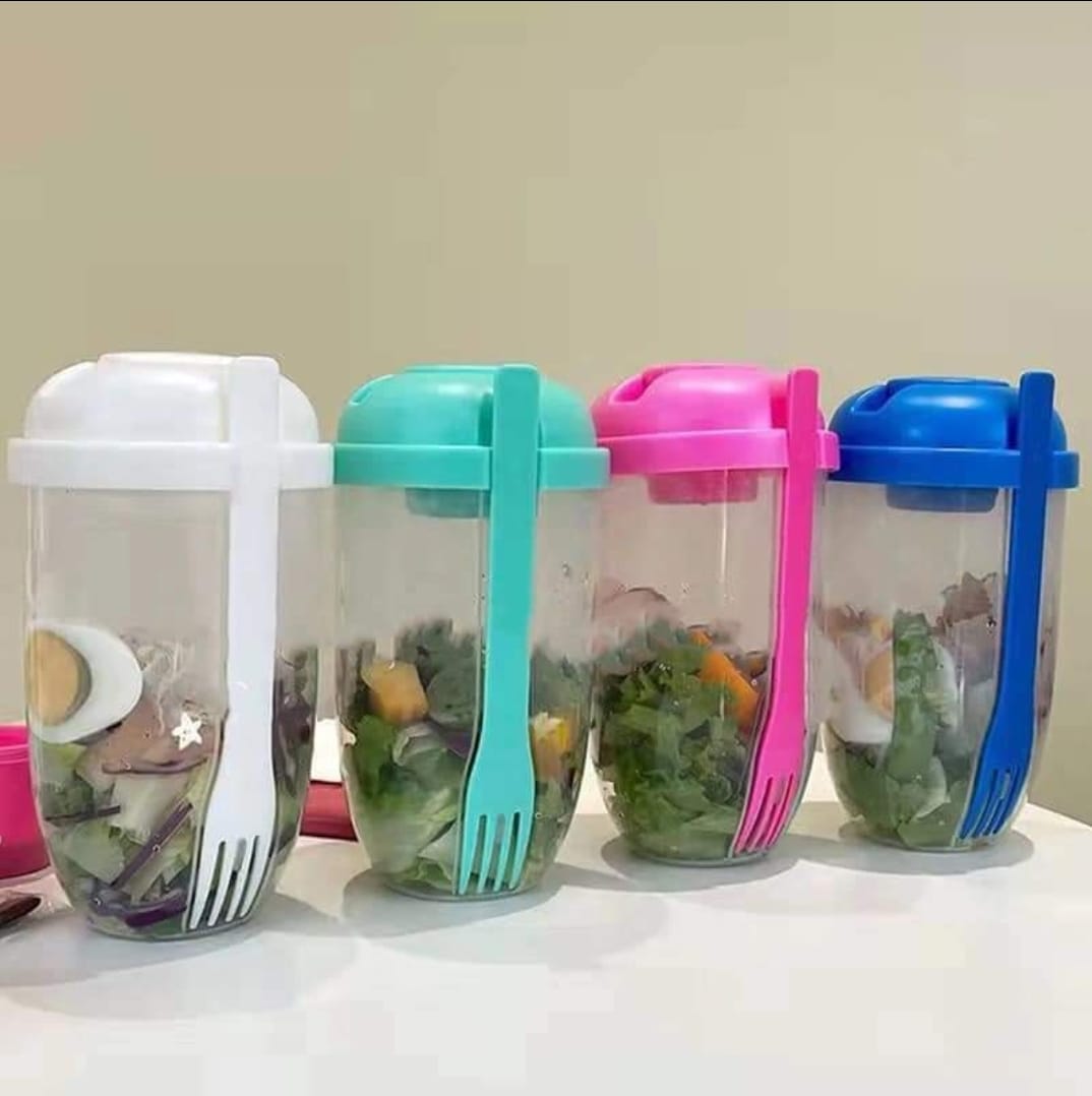 Recipiente Vaso Para Ensalada Fruta Pasta Lunch Contenedor