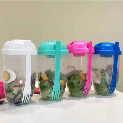 Recipiente Vaso Para Ensalada Fruta Pasta Lunch Contenedor