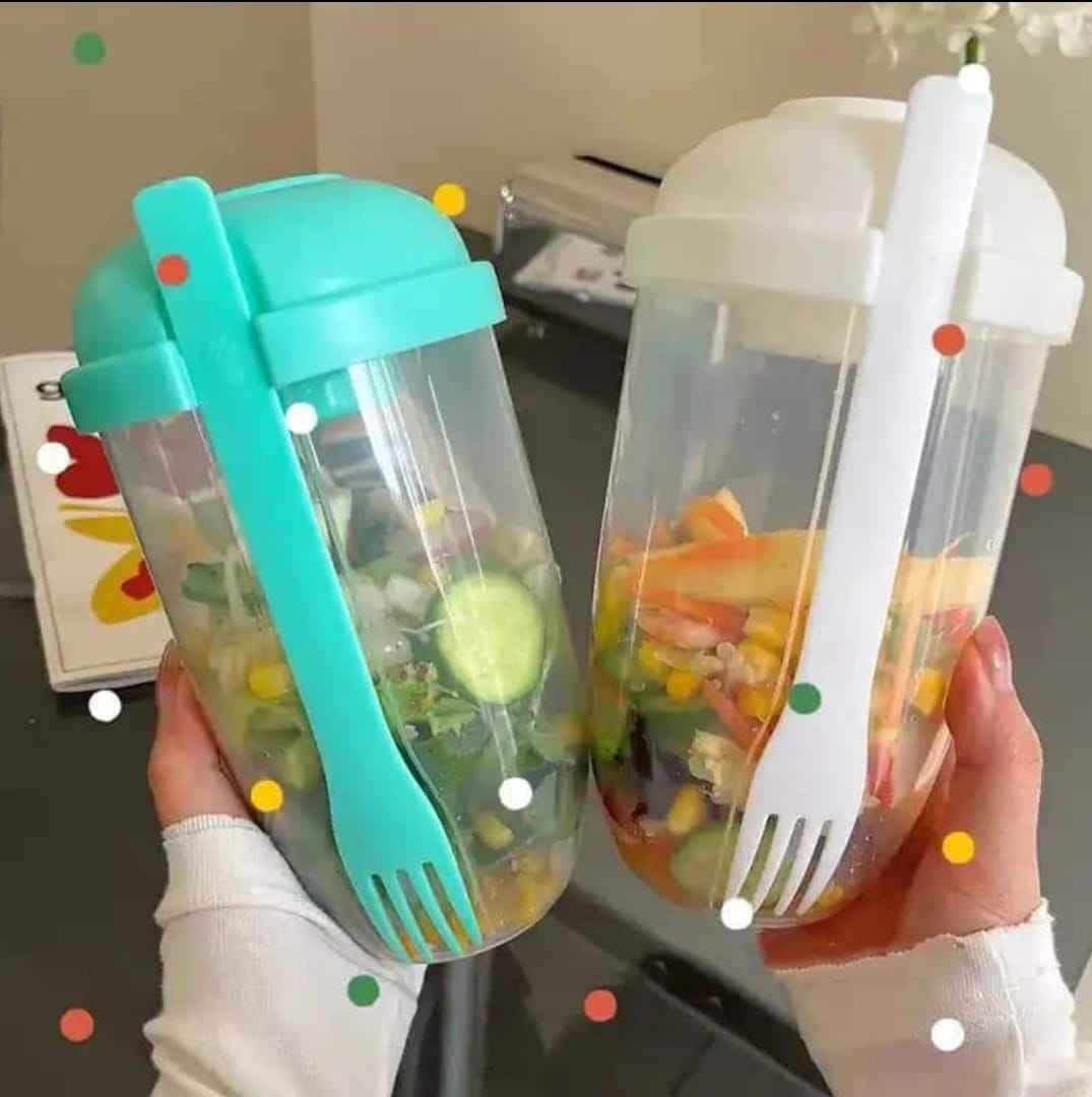 Recipiente Vaso Para Ensalada Fruta Pasta Lunch Contenedor