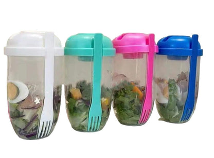 Recipiente Vaso Para Ensalada Fruta Pasta Lunch Contenedor