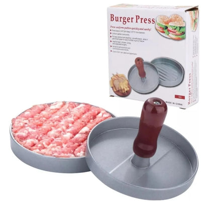 Molde Prensa Hamburguesas Excelente Calidad Burguer Plateado