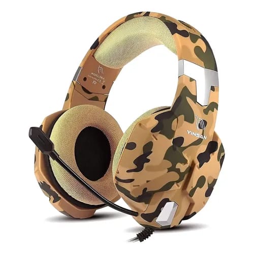 Audífonos Gamer Yinsan Pro Micrófono Camuflaje Videojuegos