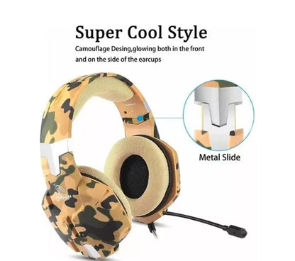 Audífonos Gamer Yinsan Pro Micrófono Camuflaje Videojuegos