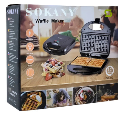 Waflera Sandwichera Maquina De Waffles Sk-113