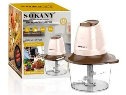Procesadora De Alimentos Sokany Sk-7006 300w 2l Vidrio