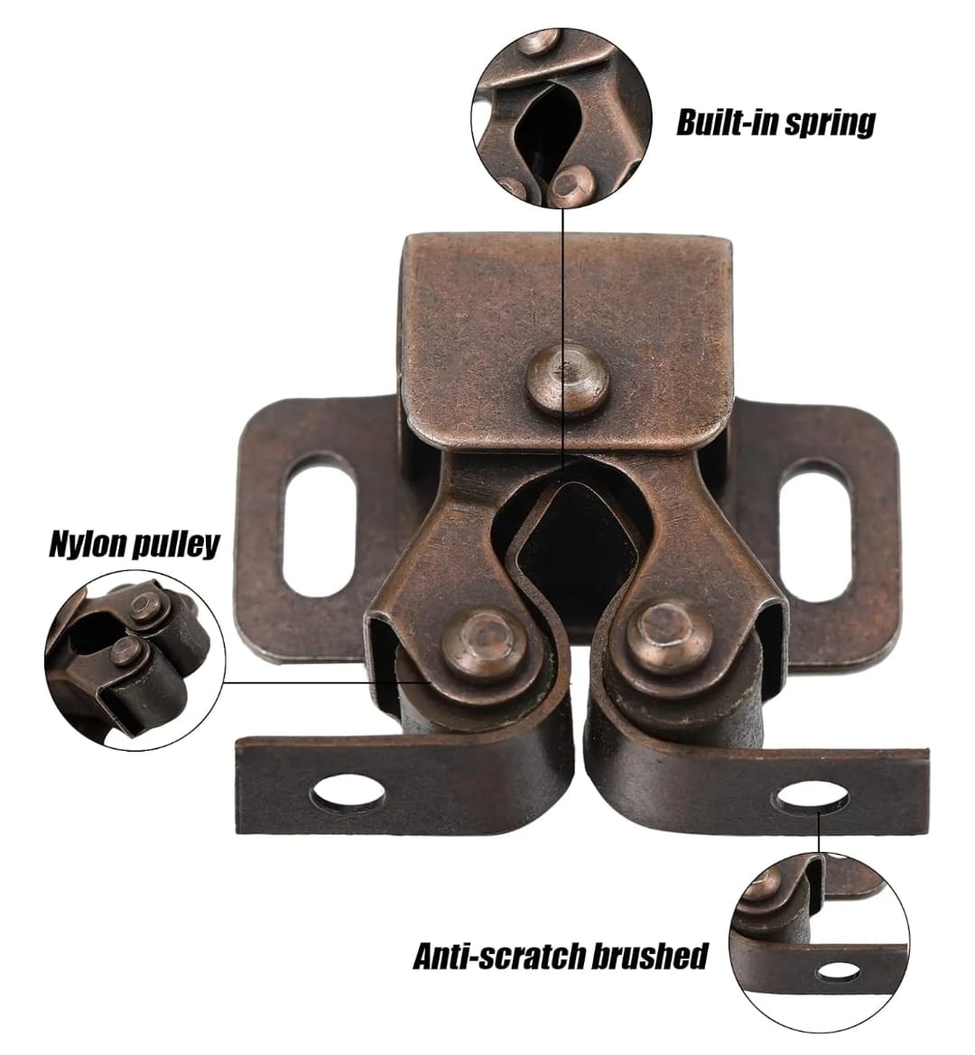 Set 20 Retenedor Sujetador Puerta Mueble Cobre